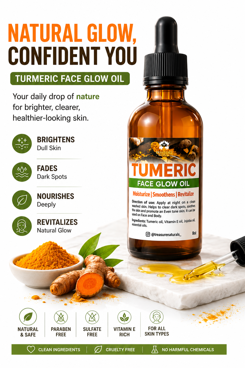 Face Glow Oil for Glowing Skin | Moisturizes, Softens &amp; Revitalizes Dry, Dull Skin