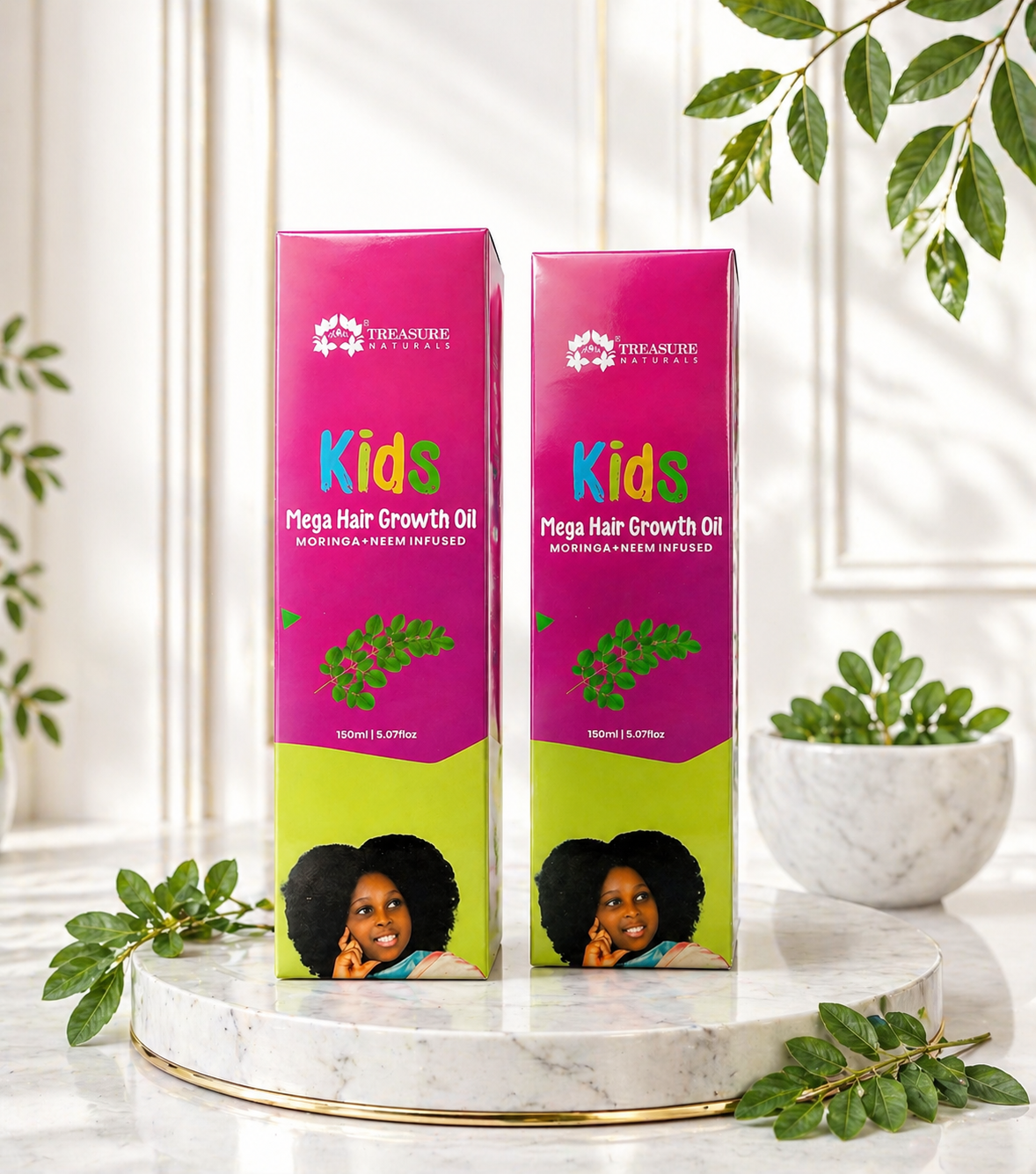 Kids Mega Hair growth oil 300mls (150mlsx2)