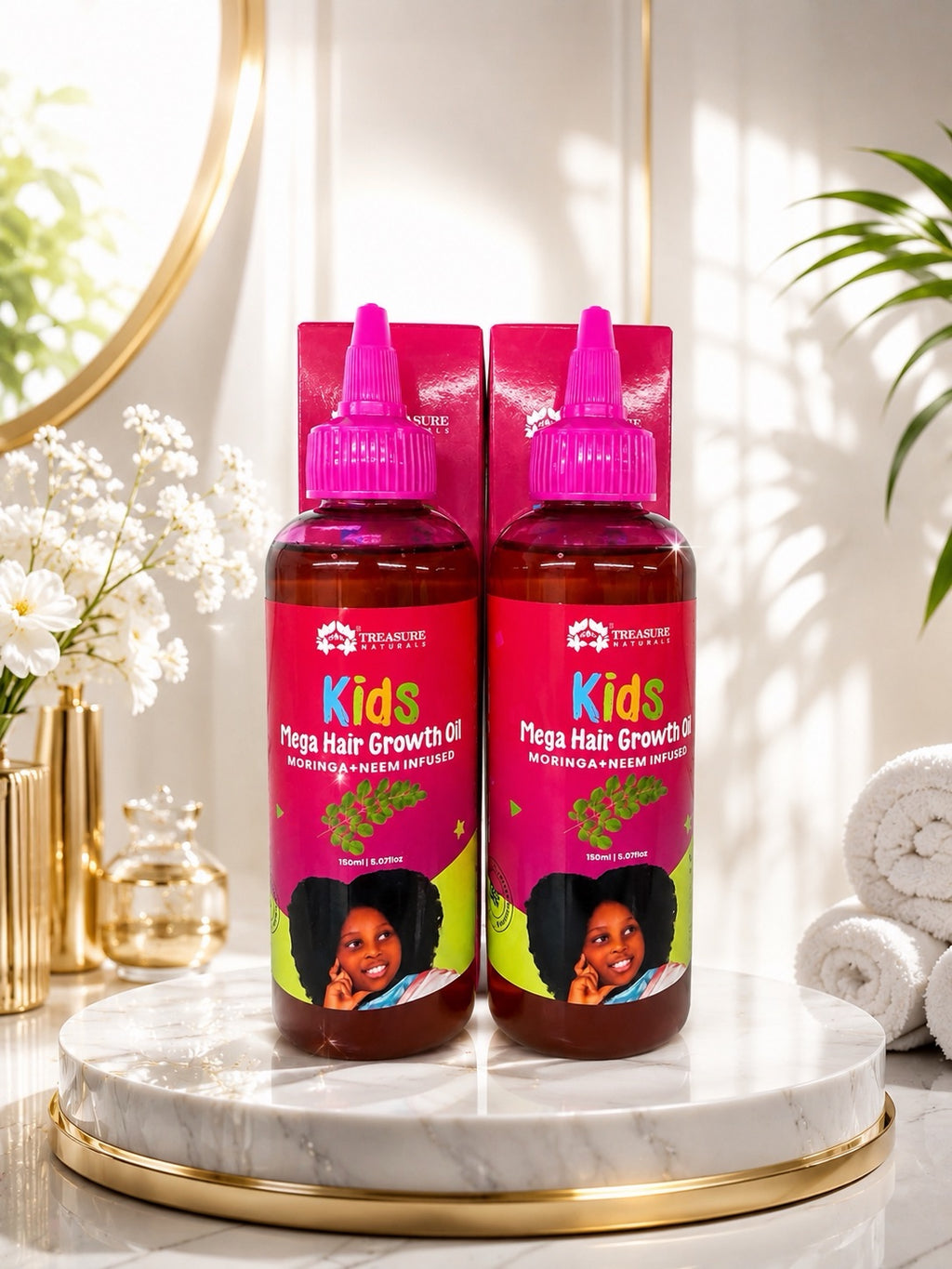 2x Kids oil Mega Hair Growth oil 300mls
