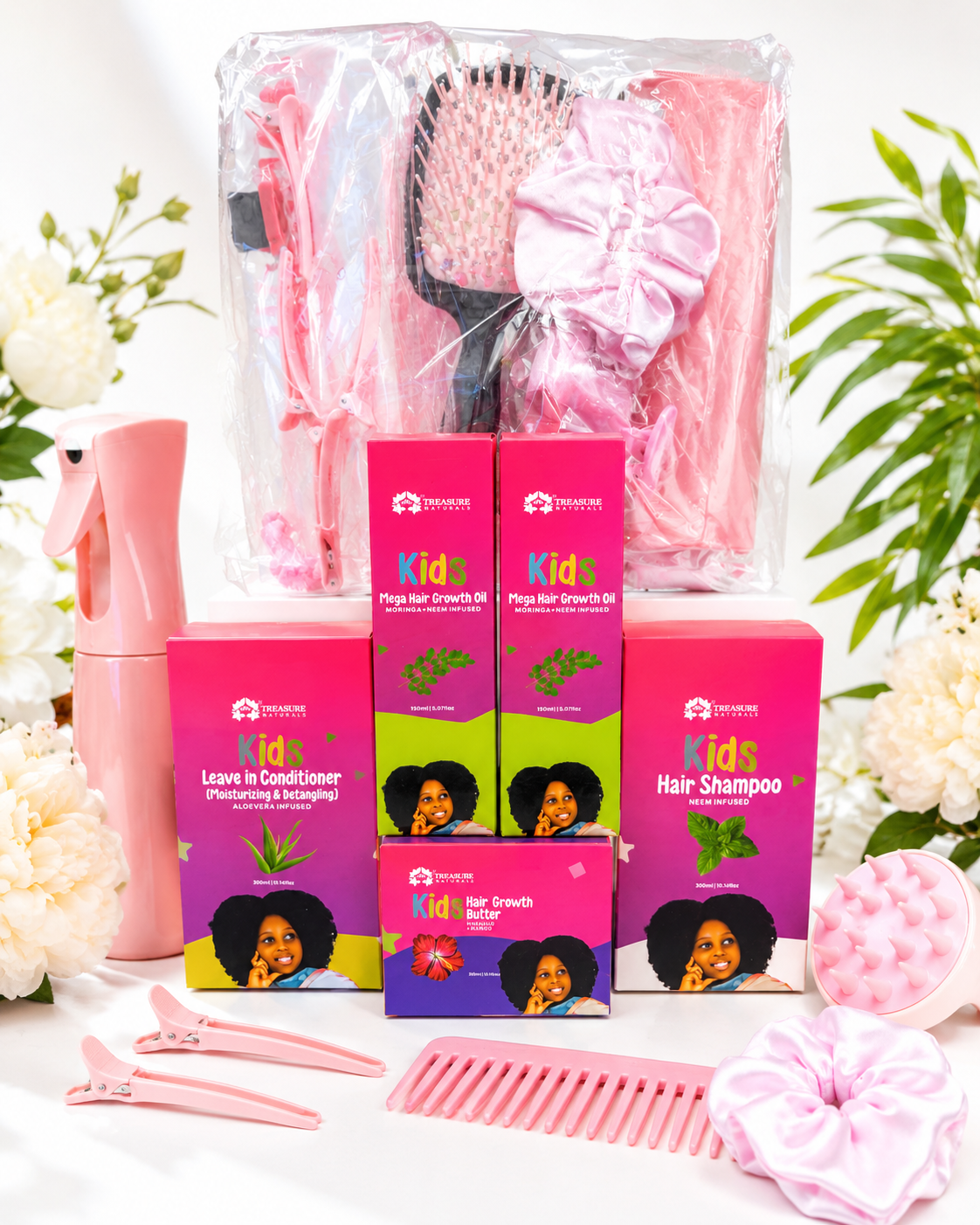 Kids Hair Growth Care Box Kids Hair set + Hair Accessories