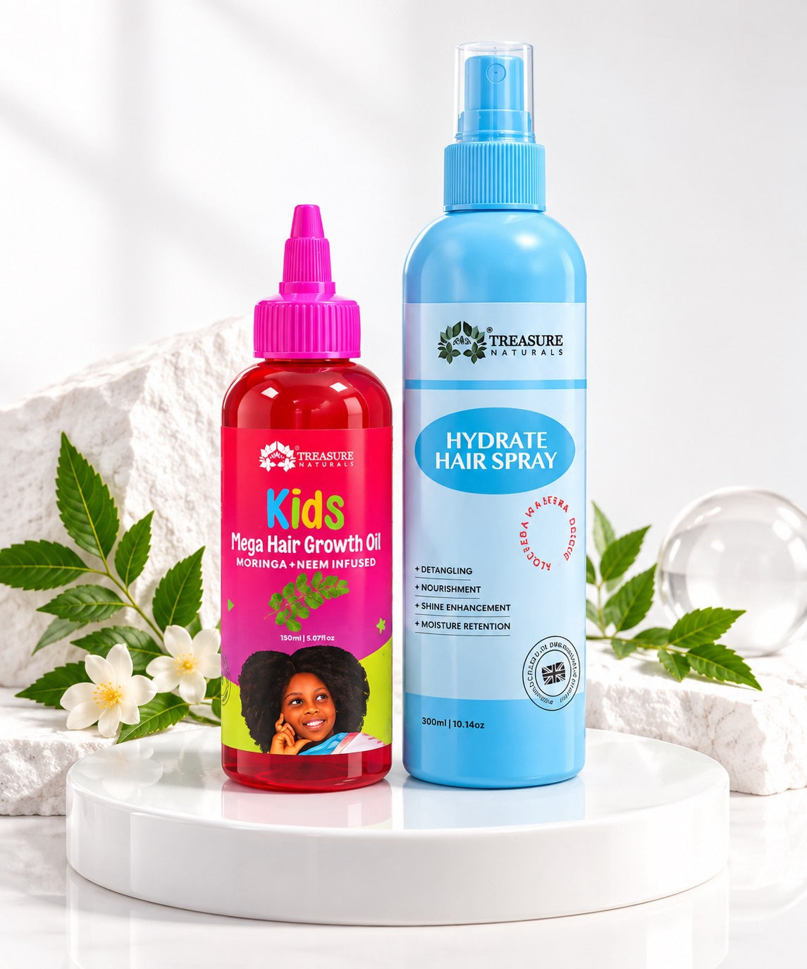 Protective Hair style Set for cornrows|Hydrate spray and Kids hair oil