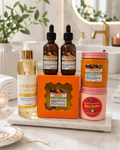 Skin Glow Set :2Face Glow oil +4 Tumeric soap +1 Tumeric scrub+1 Body oil +Whipped Shea