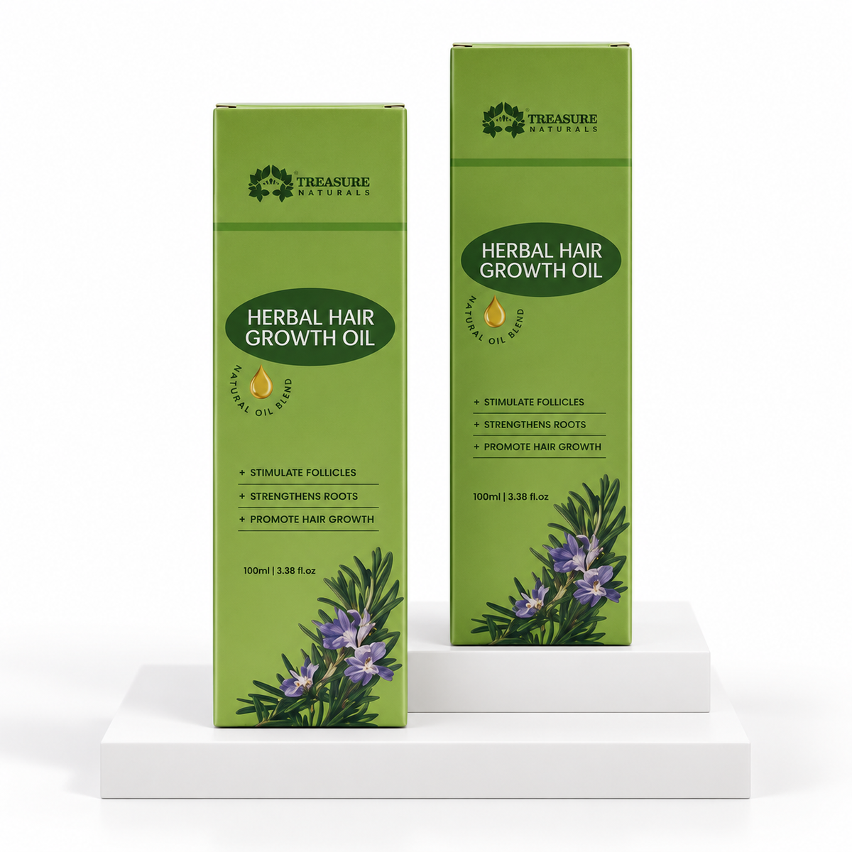 2x Herbal Hair Growth oil Mega 300mls