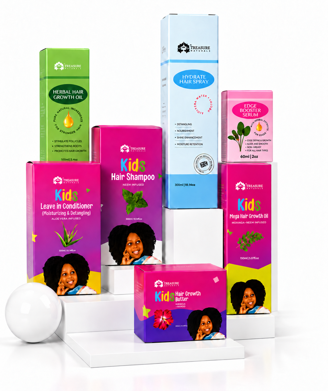 7in1 kids set Rapid Hair Growth and Moisture Hair with Hydrate spray