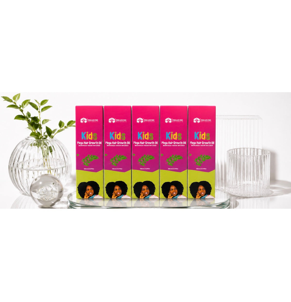 5x  Kids Meg Hair Growth Oil 750mls