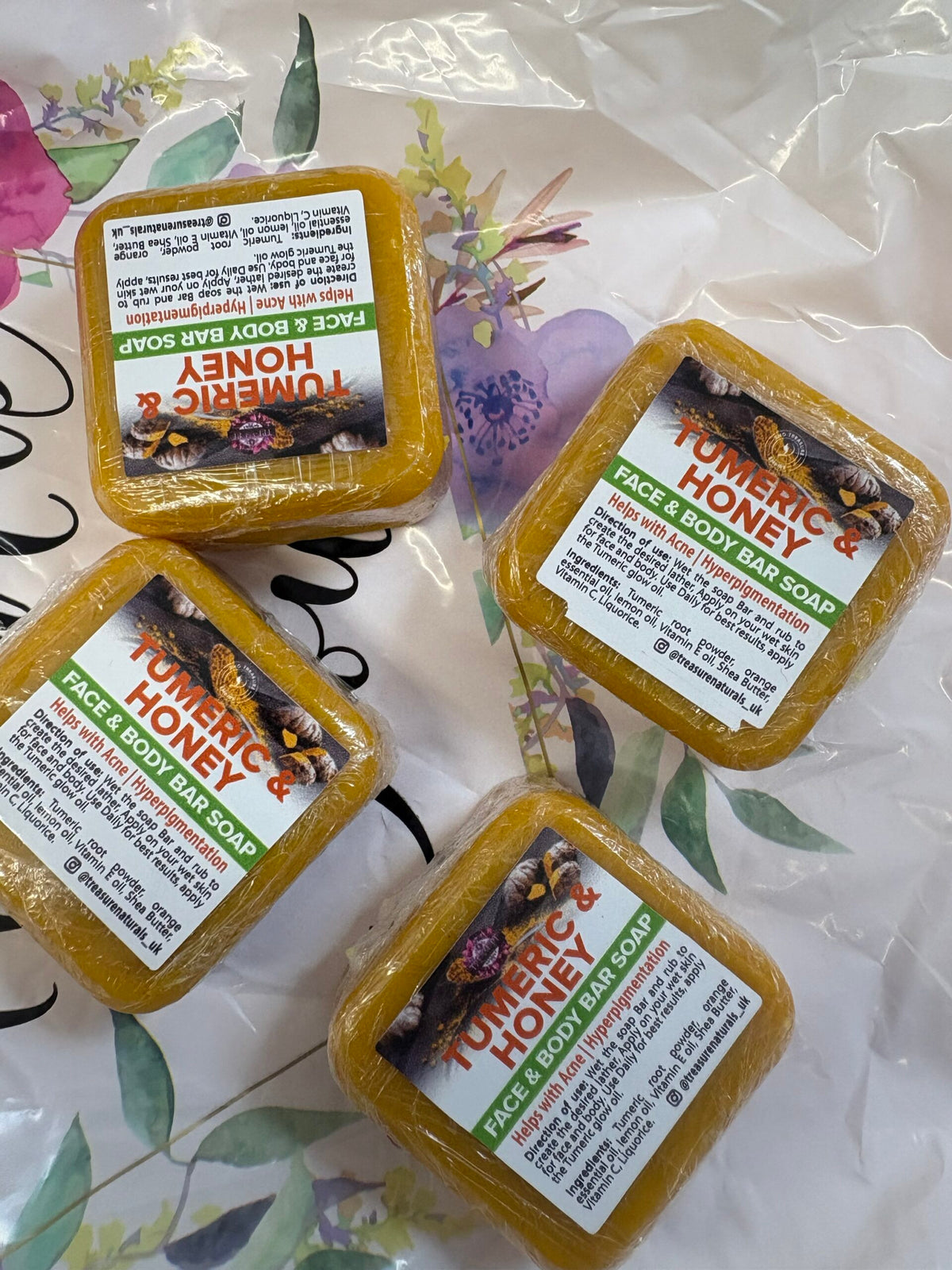 Tumeric Soap and Honey soap 4 bars