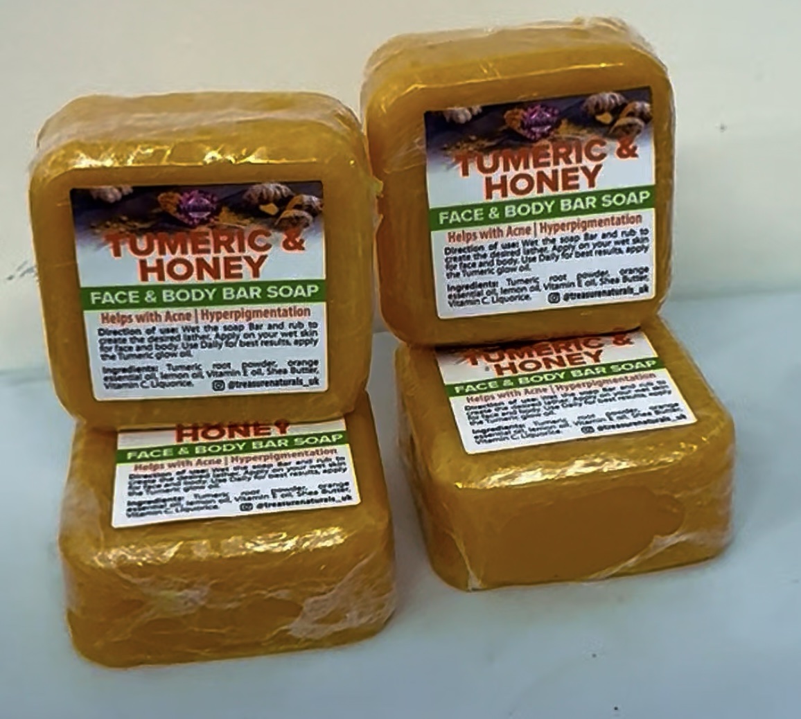 Tumeric Soap and Honey soap 4 bars - Image 3