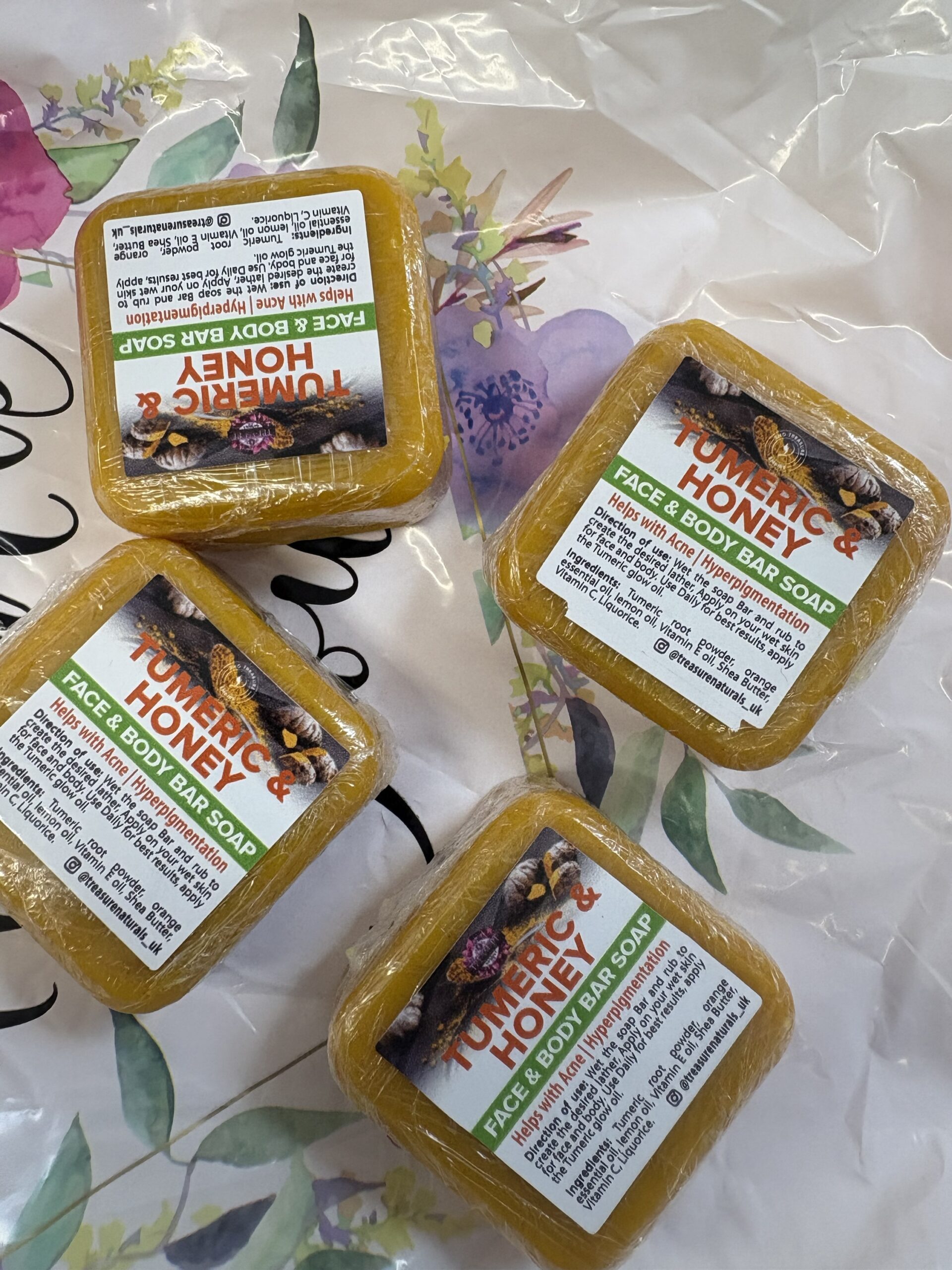 Tumeric Soap and Honey soap 4 bars - Image 4