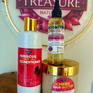 Softener Hair Set (Chebe butter herbal hair oil and Hibiscus leave in conditioner )