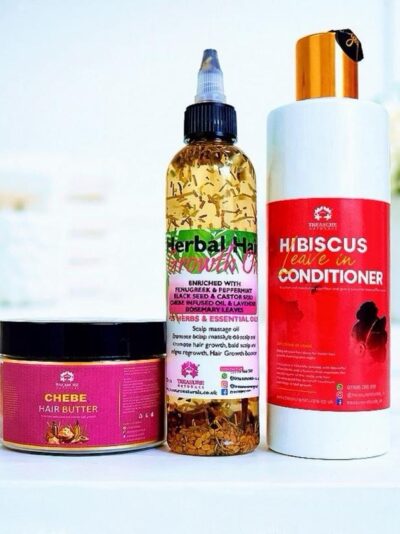 Softener Hair Set (Chebe butter herbal hair oil and Hibiscus leave in conditioner )