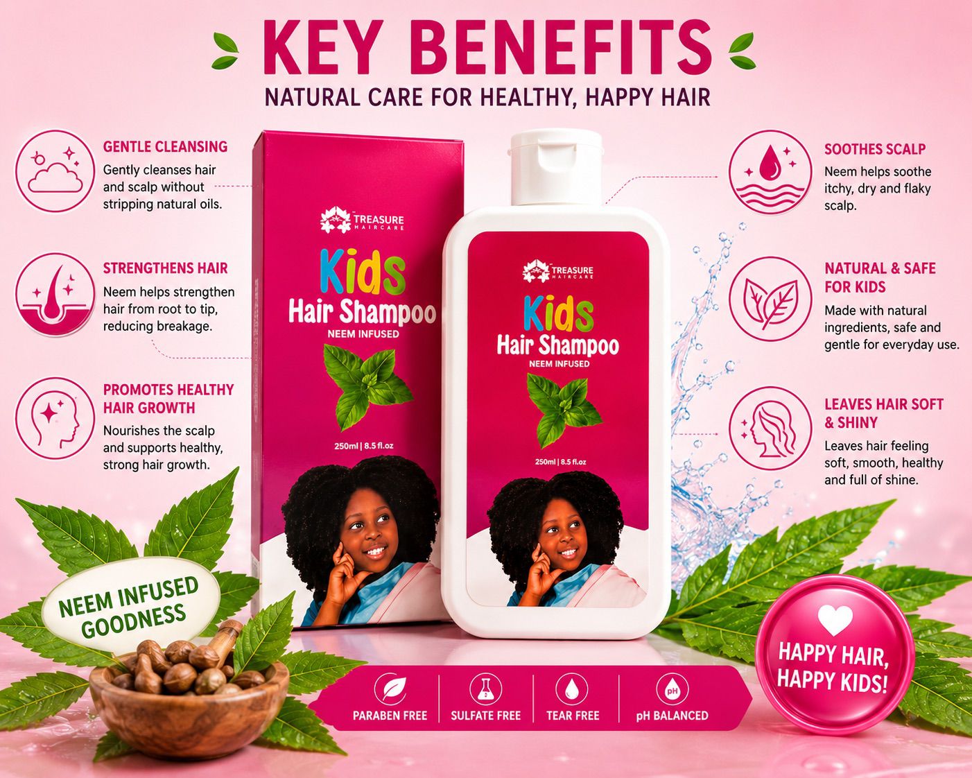 Treasure naturals natural hair care products flyer 1